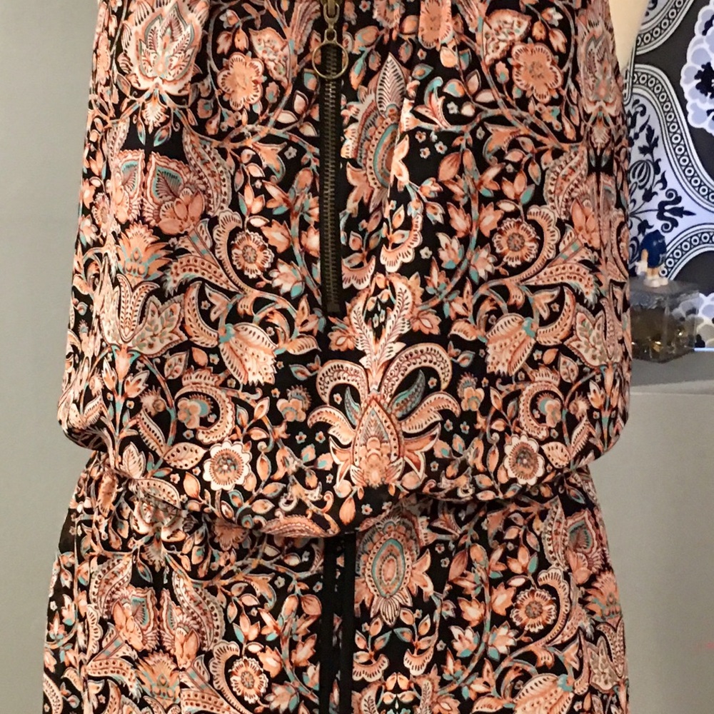 Multicolored Drawstring Dress Size Medium - image 3